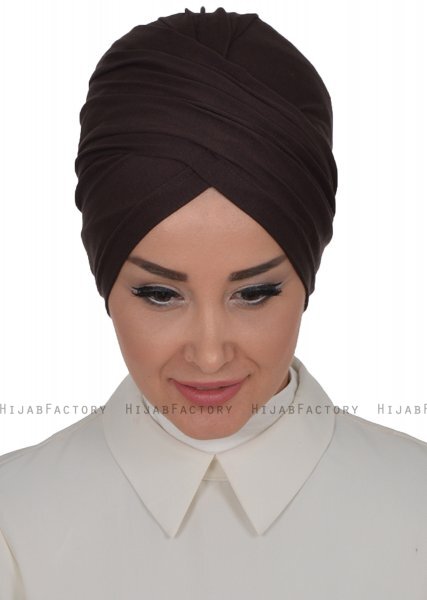 Fiona - Bruin Katoen Turban - Ayse Turban