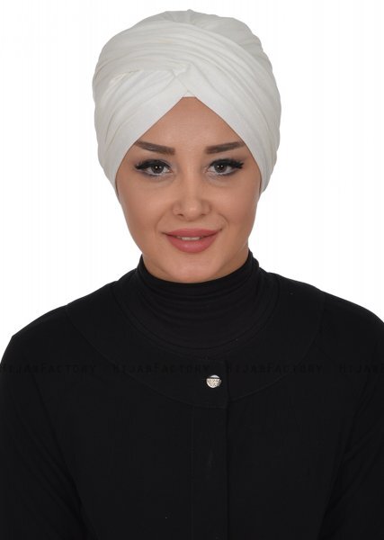 Fiona - Creme Katoen Turban - Ayse Turban