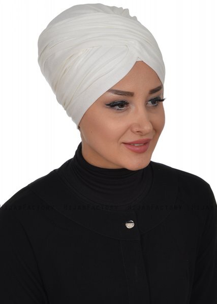 Fiona - Creme Katoen Turban - Ayse Turban