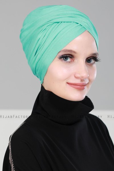 Fiona - Turkoois Katoen Turban - Ayse Turban