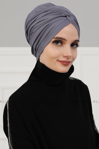 Fiona - Grijs Katoen Turban - Ayse Turban