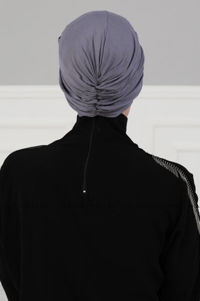 Fiona - Grijs Katoen Turban - Ayse Turban