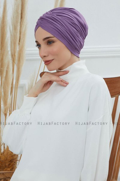 Fiona - Violet Katoen Turban