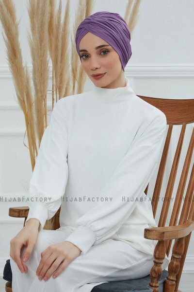 Fiona - Violet Katoen Turban