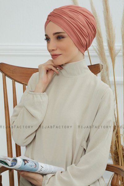 Fiona - Zalm Katoen Turban