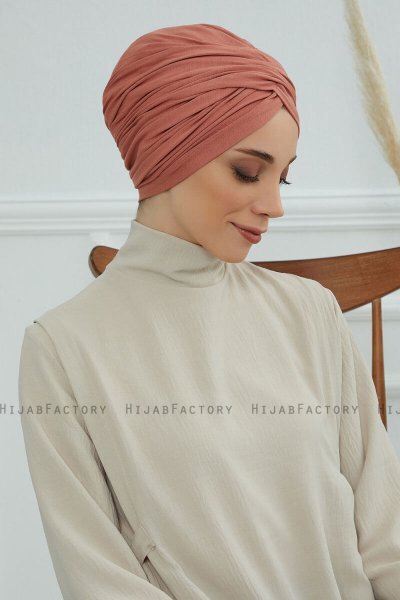 Fiona - Zalm Katoen Turban
