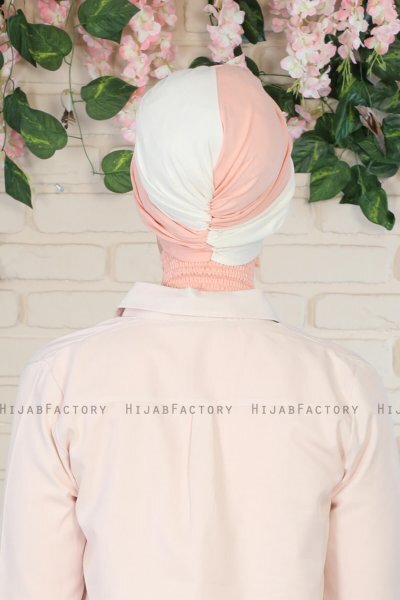 Fiona - Oudroze & Creme Katoen Turban