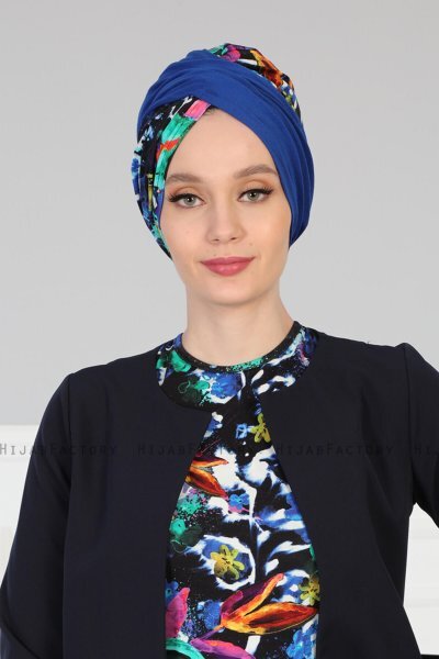 Fiona - Blauw Galaxy Katoen Turban