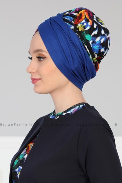 Fiona - Blauw Galaxy Katoen Turban