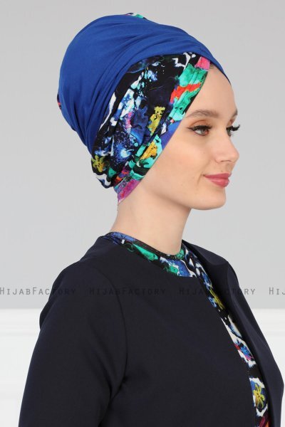 Fiona - Blauw Galaxy Katoen Turban