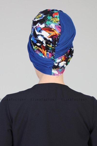 Fiona - Blauw Galaxy Katoen Turban
