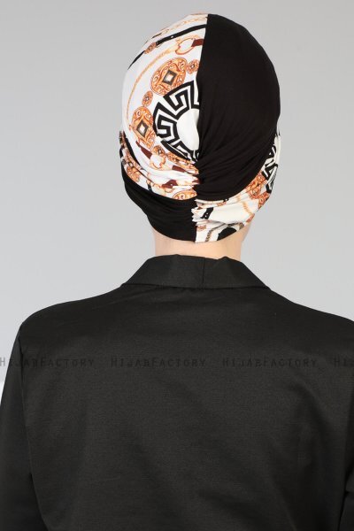 Fiona - Black Elegant Katoen Turban