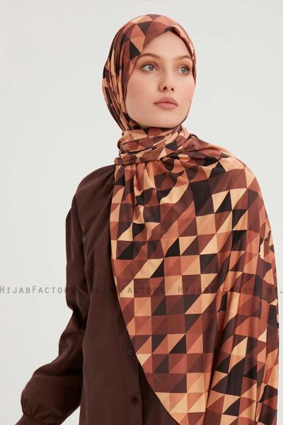 Banou - Bruin Gevormd Hijab