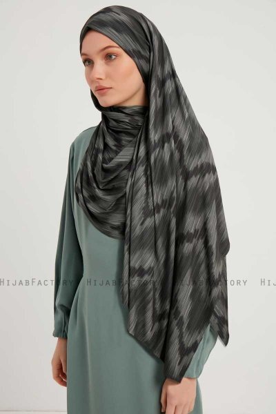 Tansu - Zwart Gevormd Hijab