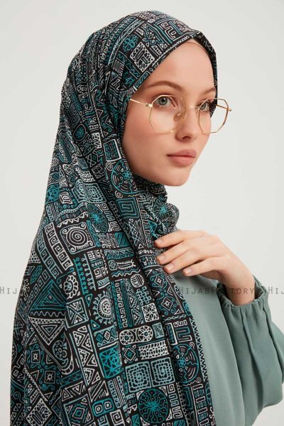 Gulya - Benzine Groen Gevormd Hijab