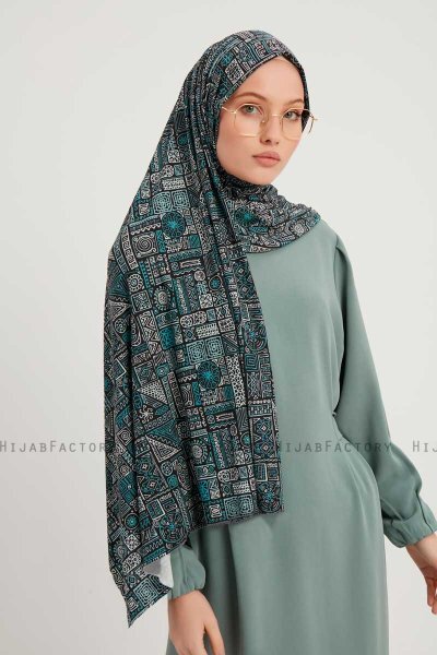 Gulya - Benzine Groen Gevormd Hijab