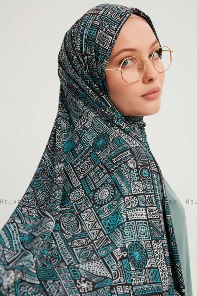 Gulya - Benzine Groen Gevormd Hijab