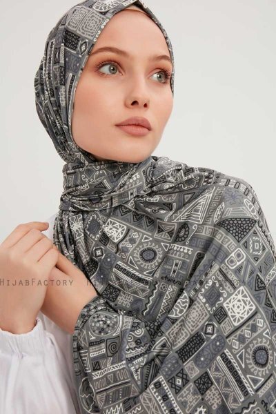 Gulya - Grijs Gevormd Hijab