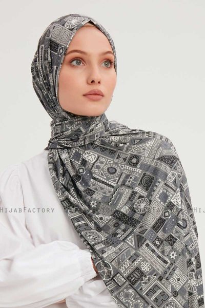 Gulya - Grijs Gevormd Hijab