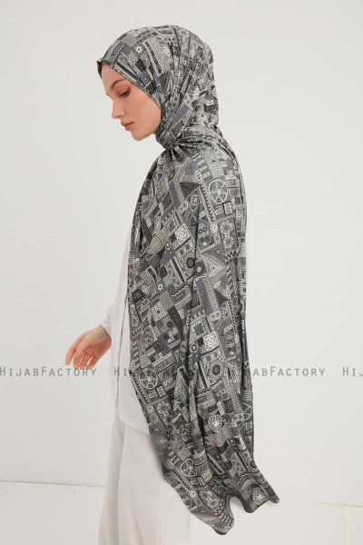 Gulya - Grijs Gevormd Hijab