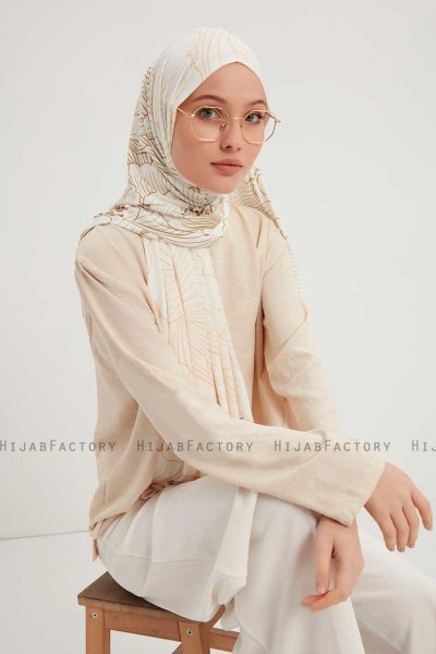 Fadime - Pearl White Gevormd Hijab