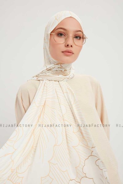 Fadime - Pearl White Gevormd Hijab