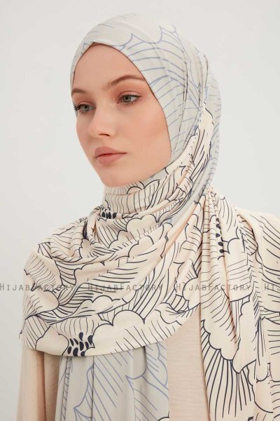 Fadime - Blauw Gevormd Hijab