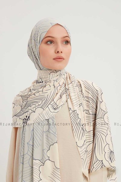 Fadime - Blauw Gevormd Hijab