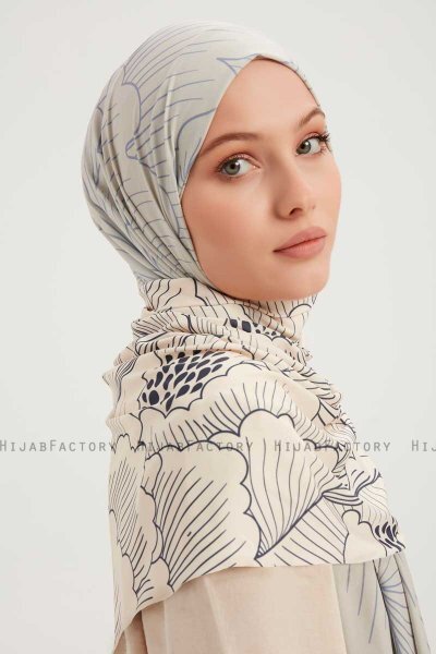 Fadime - Blauw Gevormd Hijab