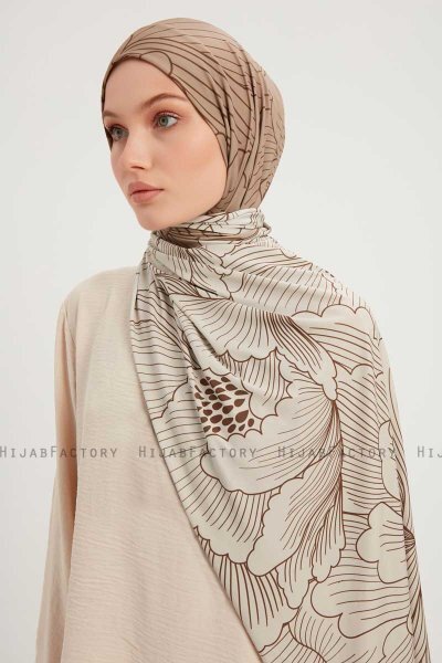 Fadime - Lichtbruin Gevormd Hijab