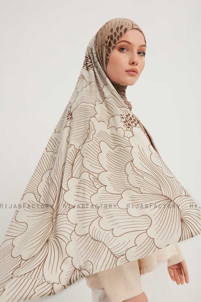 Fadime - Lichtbruin Gevormd Hijab