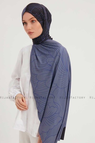 Fadime - Marineblauw Gevormd Hijab