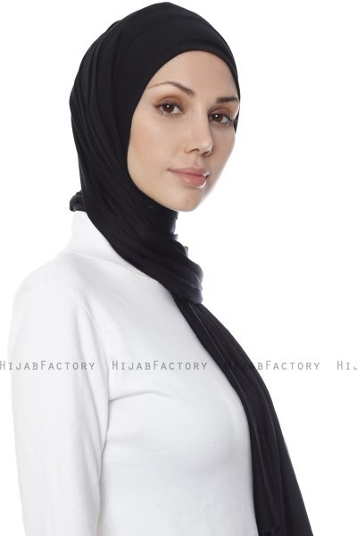 Farah - Zwart Jersey Hijab