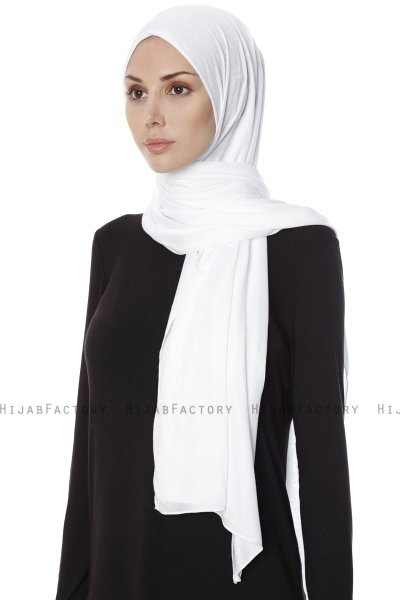 Farah - Wit Jersey Hijab
