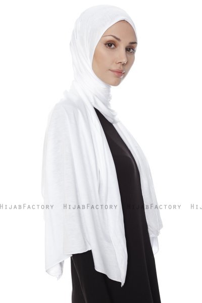 Farah - Wit Jersey Hijab