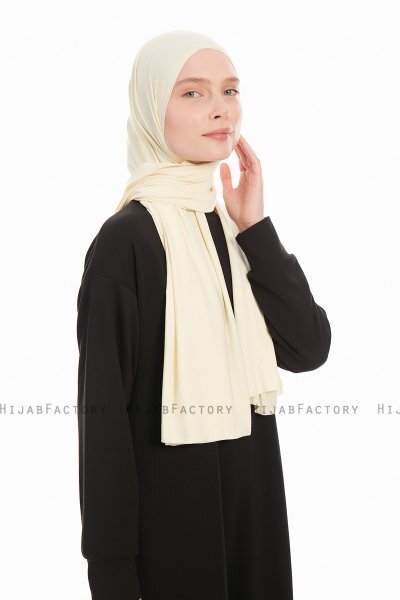 Farah - Creme Jersey Hijab