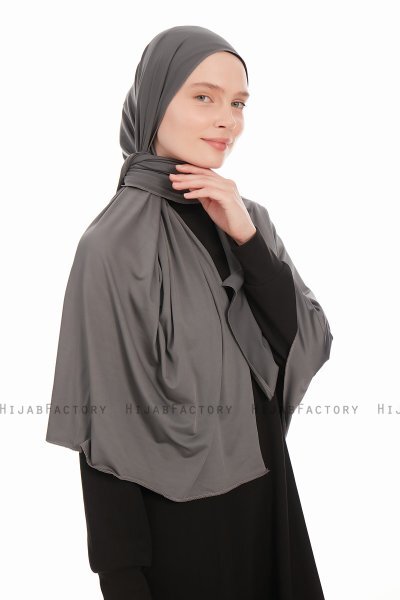 Farah - Donker Grijs Jersey Hijab