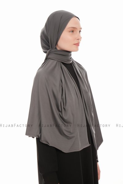 Farah - Donker Grijs Jersey Hijab
