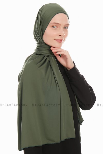 Farah - Khaki Jersey Hijab