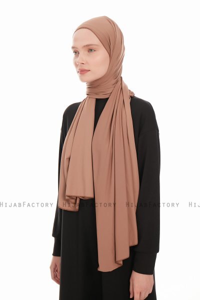 Farah - Lichtbruin Jersey Hijab