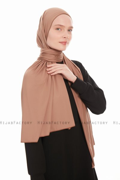 Farah - Lichtbruin Jersey Hijab