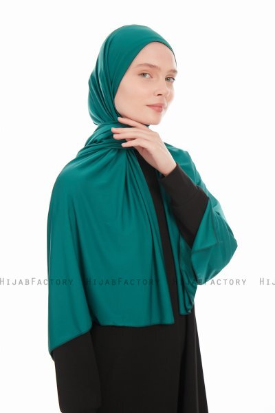Farah - Donkergroen Jersey Hijab