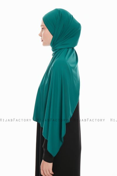 Farah - Donkergroen Jersey Hijab