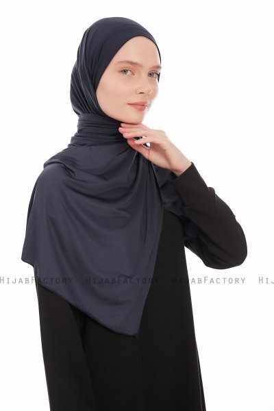 Farah - Marineblauw Jersey Hijab
