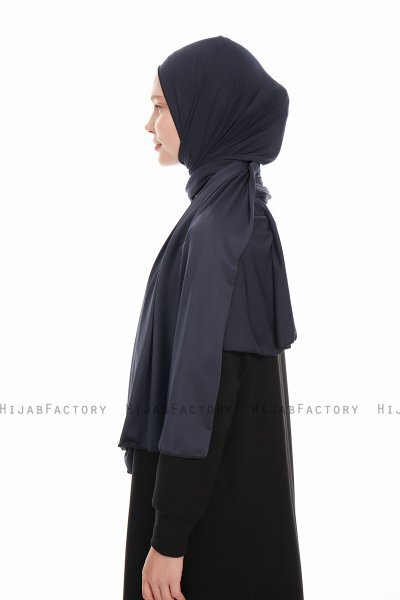 Farah - Marineblauw Jersey Hijab