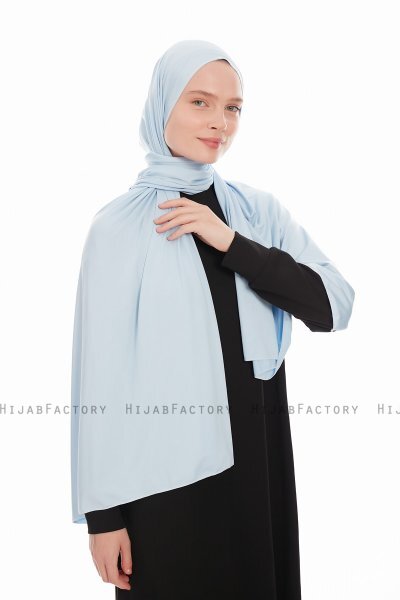 Farah - Lichtblauw Jersey Hijab