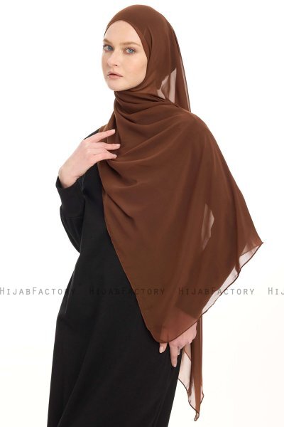 Chiffon Hijab - Bruin