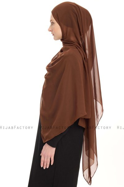 Chiffon Hijab - Bruin