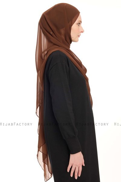 Chiffon Hijab - Bruin