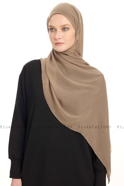 Chiffon Hijab - Donker Taupe